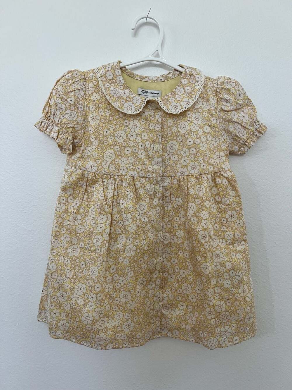 Amazon x Sofia Grainge yellow floral dress NWT